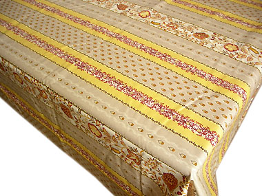 French coated tablecloth (Ellora, safran)
